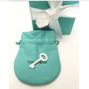 Tiffany & Co. White Chalcedony Key Necklace "RARE"